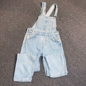 Free People Ziggy Light Blue Denim Overalls XS